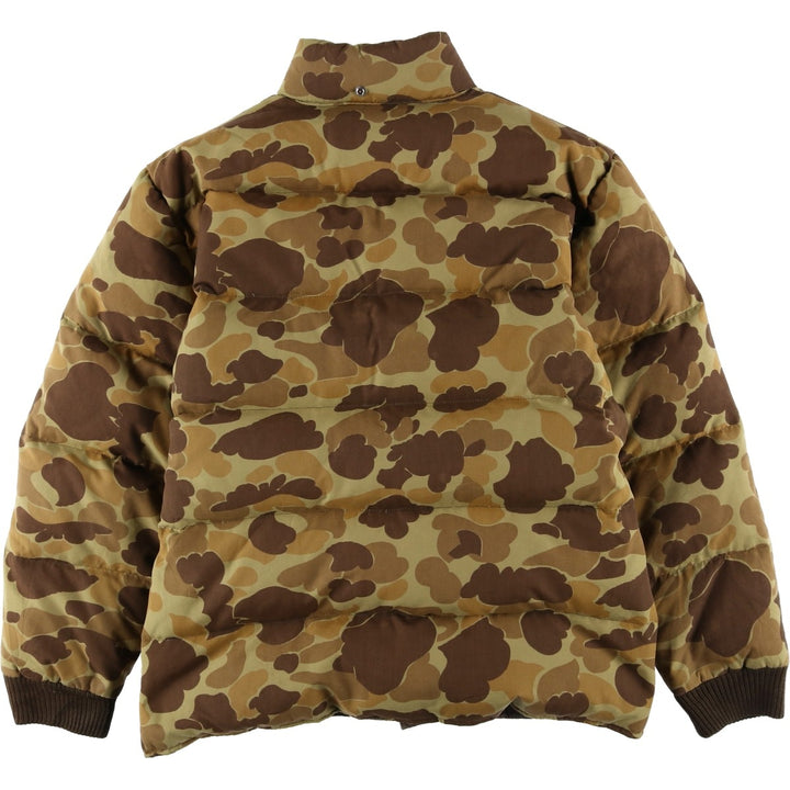 BROWNING Camouflage Pattern Down Jacket, Men's Size L unclear brown type Vintage Second Hand