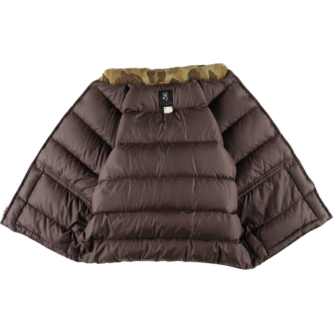 BROWNING Camouflage Pattern Down Jacket, Men's Size L unclear brown type Vintage Second Hand