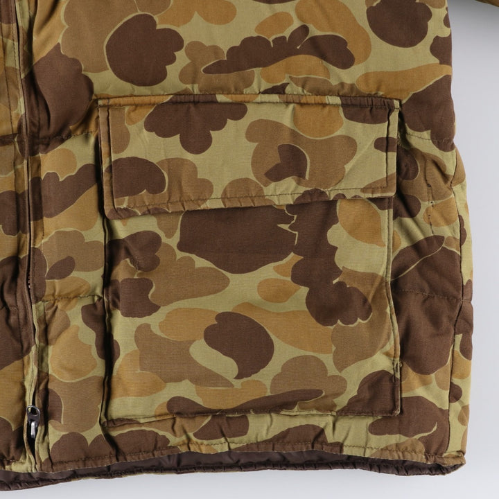 BROWNING Camouflage Pattern Down Jacket, Men's Size L unclear brown type Vintage Second Hand