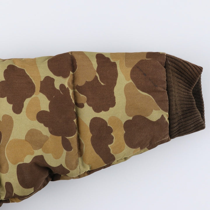 BROWNING Camouflage Pattern Down Jacket, Men's Size L unclear brown type Vintage Second Hand
