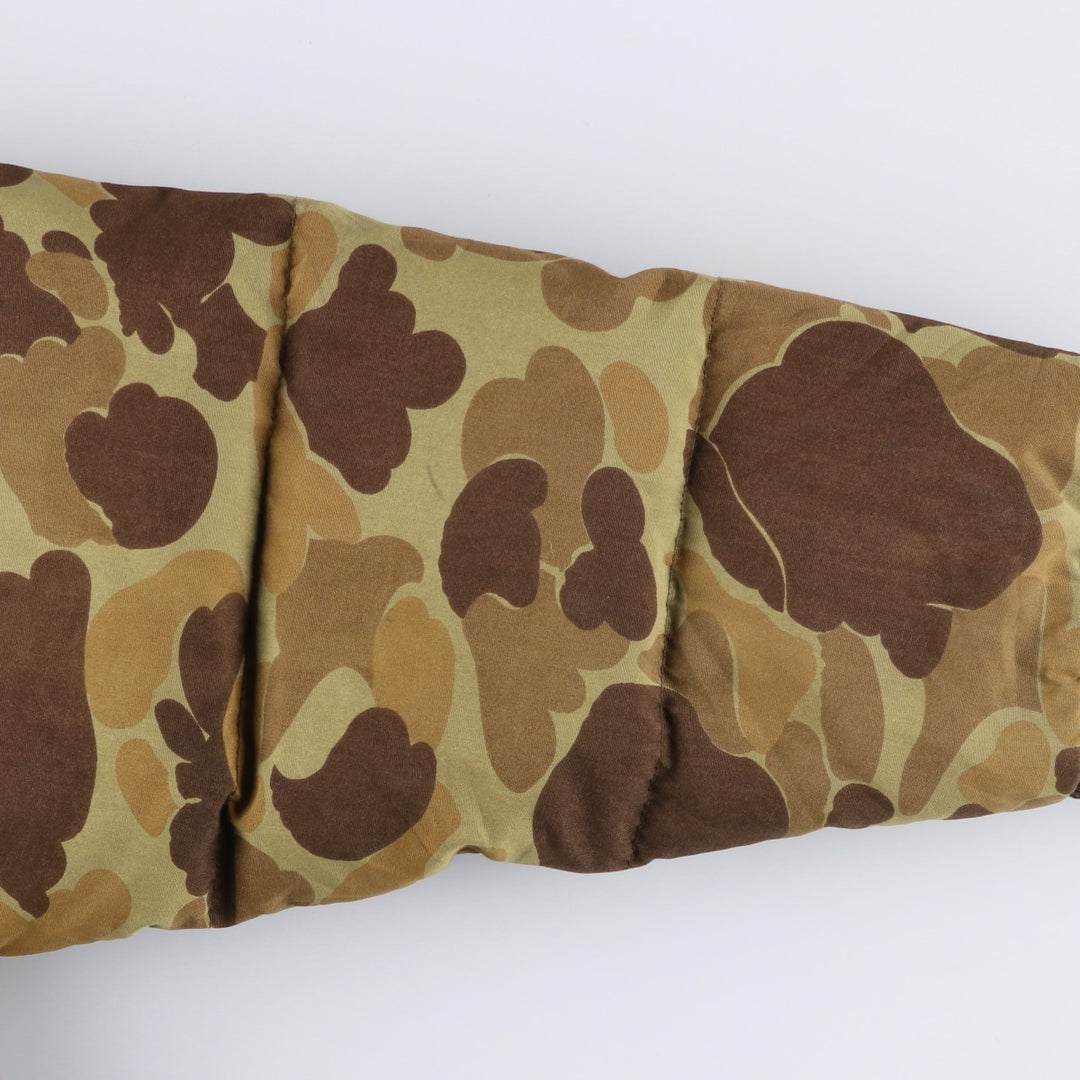 BROWNING Camouflage Pattern Down Jacket, Men's Size L unclear brown type Vintage Second Hand