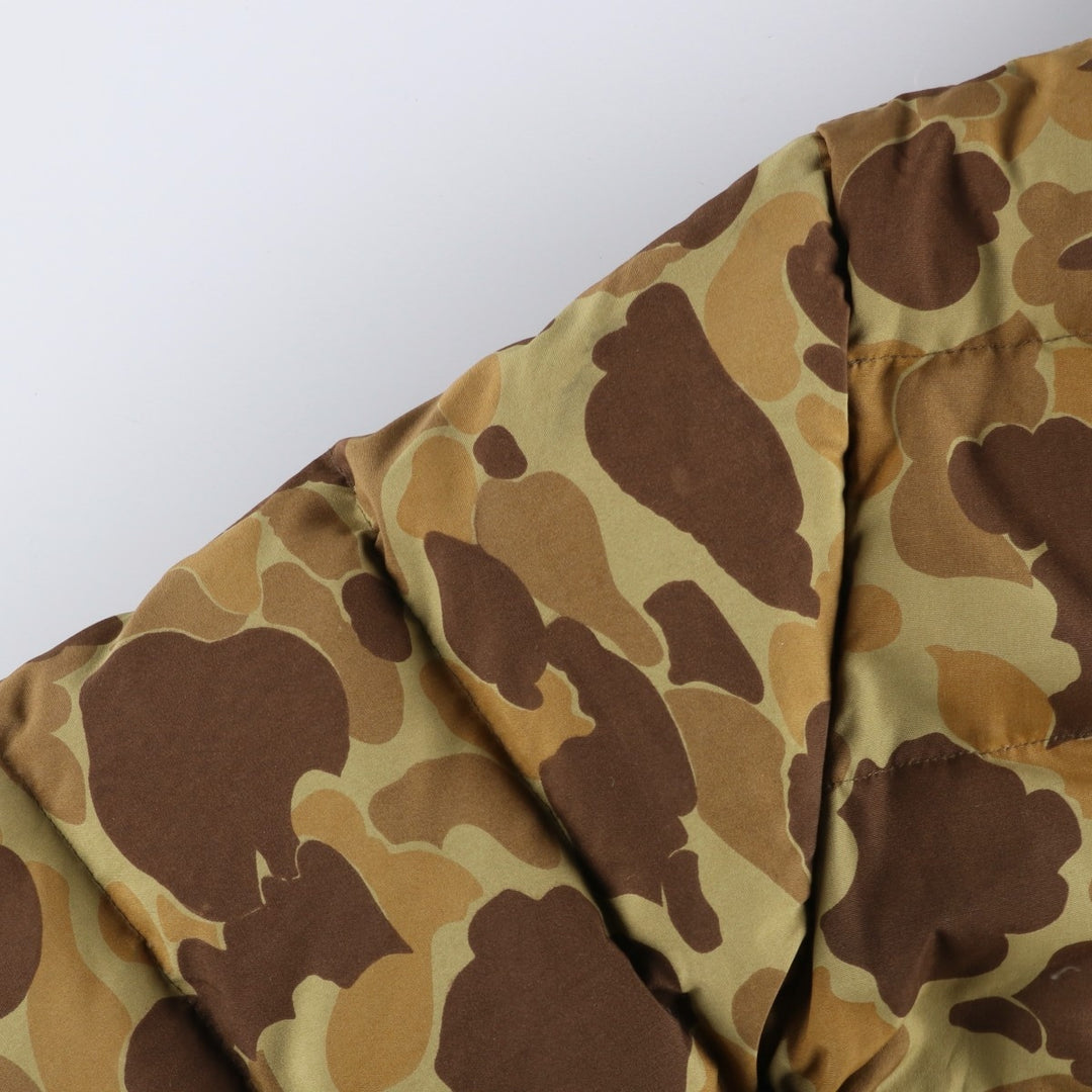 BROWNING Camouflage Pattern Down Jacket, Men's Size L unclear brown type Vintage Second Hand