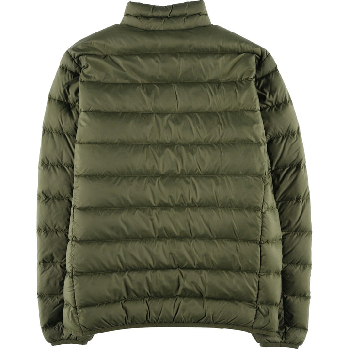 Eddie Bauer Men's Down Jacket, Size L Nylon Khaki type Vintage Second Hand
