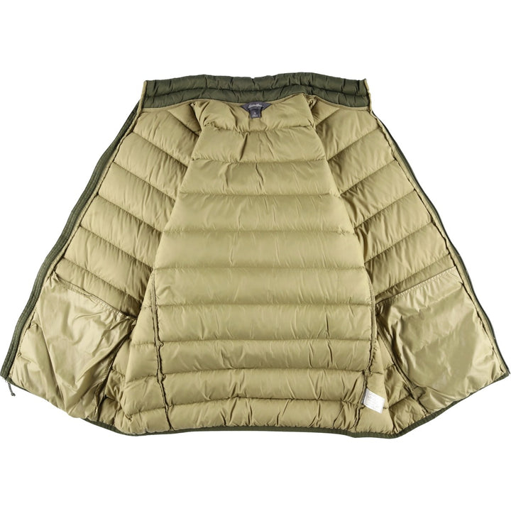 Eddie Bauer Men's Down Jacket, Size L Nylon Khaki type Vintage Second Hand