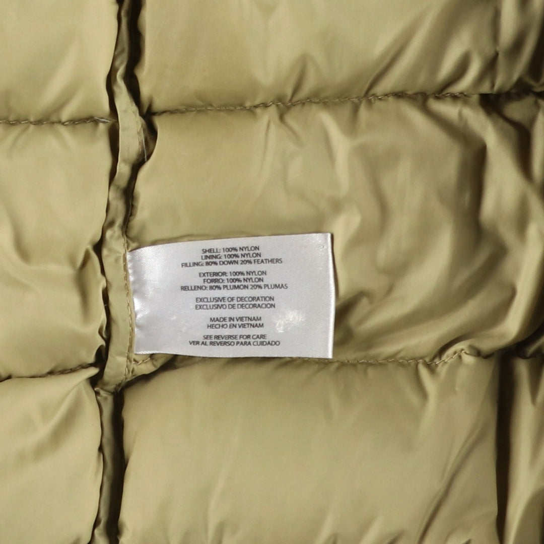 Eddie Bauer Men's Down Jacket, Size L Nylon Khaki type Vintage Second Hand