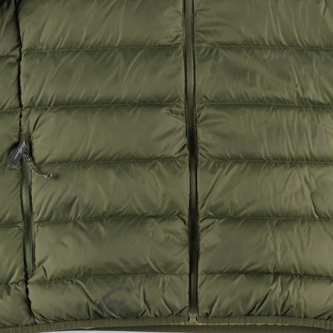 Eddie Bauer Men's Down Jacket, Size L Nylon Khaki type Vintage Second Hand