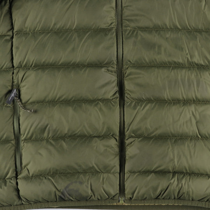Eddie Bauer Men's Down Jacket, Size L Nylon Khaki type Vintage Second Hand