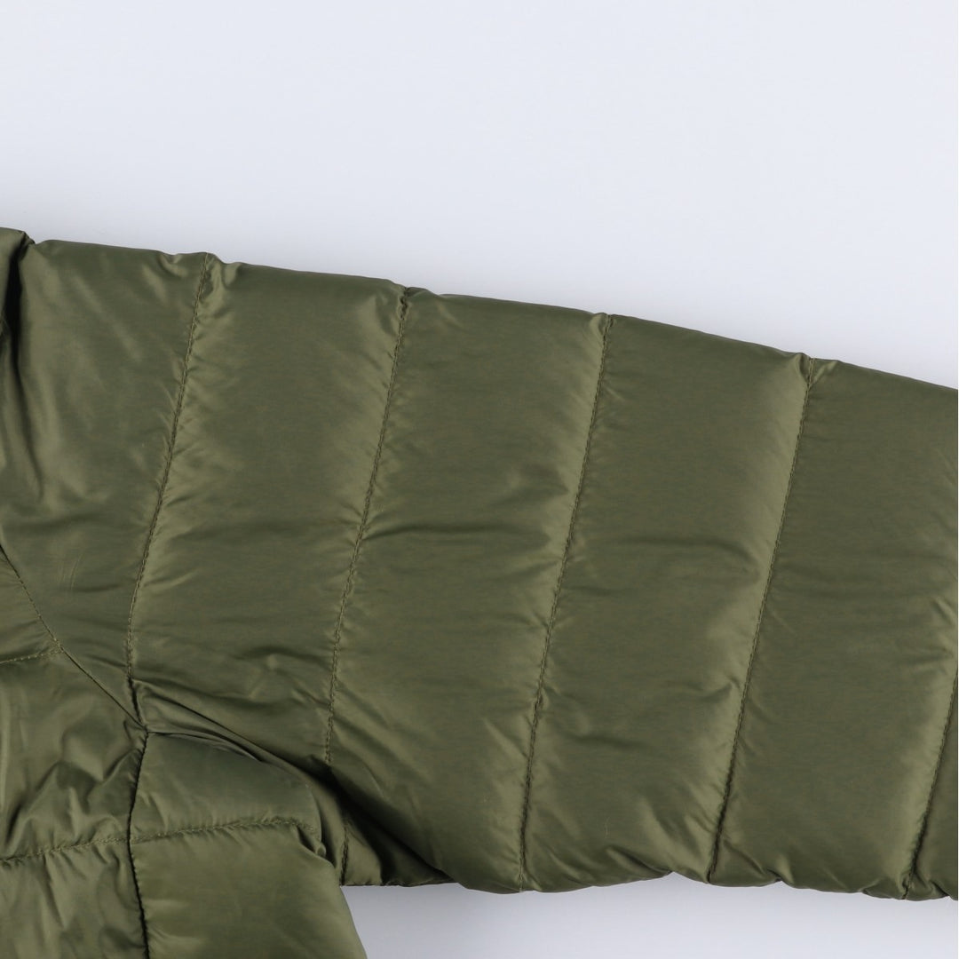 Eddie Bauer Men's Down Jacket, Size L Nylon Khaki type Vintage Second Hand