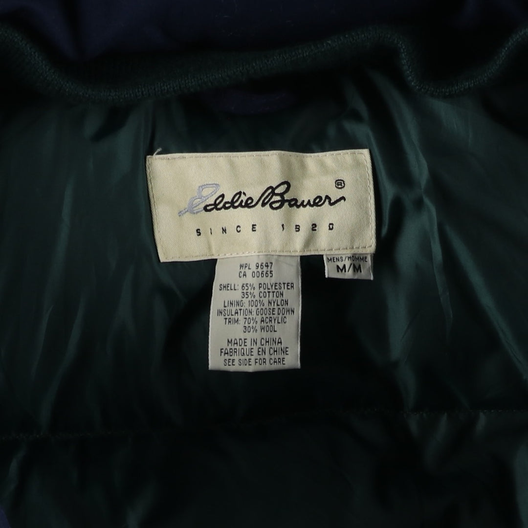 Eddie Bauer Goose Down Jacket, Men's Size M polyester navy blue type Vintage Second Hand