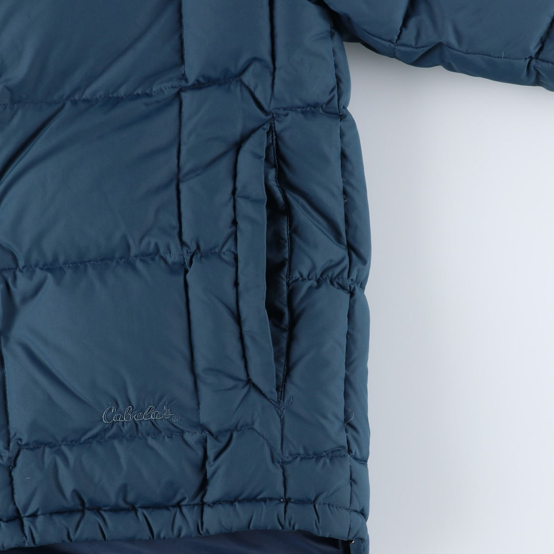 90s-00'S Cabelas Vintage Goose Down Jacket, Men's Size Medium polyester blue type Vintage Second Hand