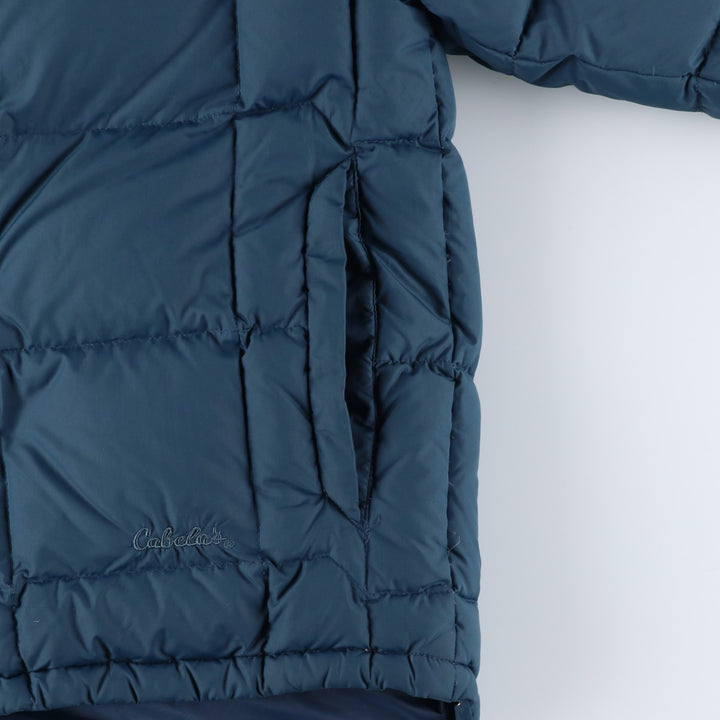 90s-00'S Cabelas Vintage Goose Down Jacket, Men's Size Medium polyester blue type Vintage Second Hand
