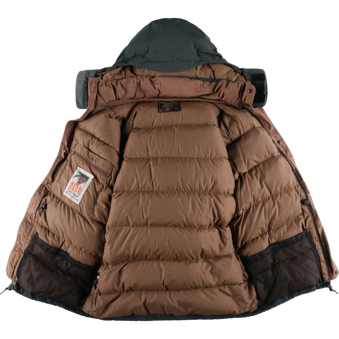 Vintage 80s-90'S Eddie Bauer Ridge Line Goose Down Parka with Black Tag, Made in USA, Men's Size L polyester Khaki type Vintage Second Hand