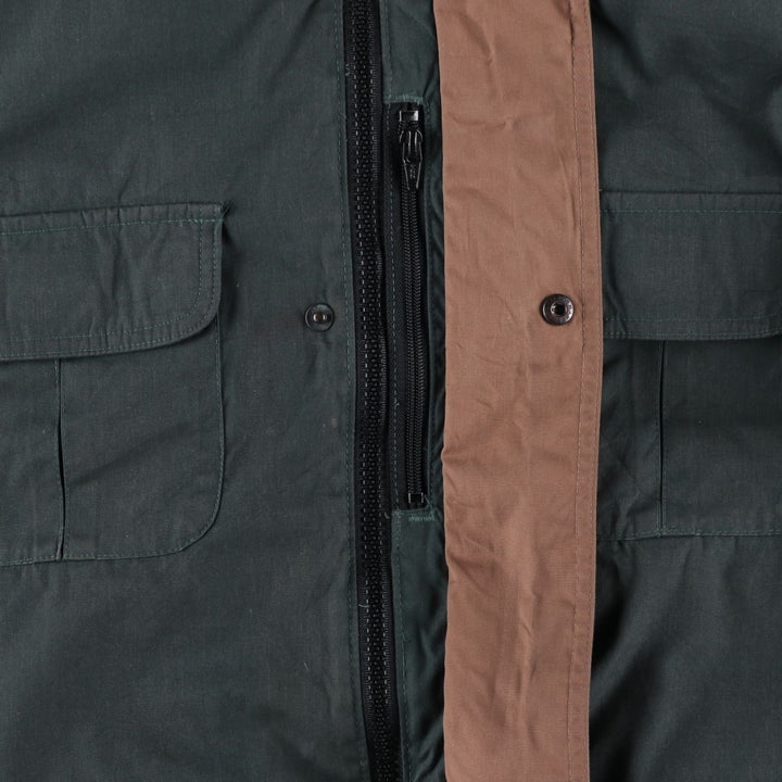 Vintage 80s-90'S Eddie Bauer Ridge Line Goose Down Parka with Black Tag, Made in USA, Men's Size L polyester Khaki type Vintage Second Hand