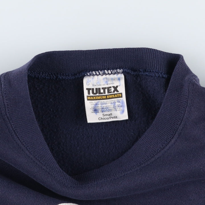 Vintage 90s-00'S TULTEX printed sweatshirt, women's size S cotton navy blue type Vintage Second Hand