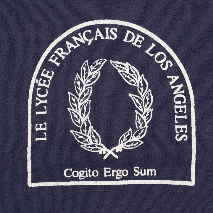 Vintage 90s-00'S TULTEX printed sweatshirt, women's size S cotton navy blue type Vintage Second Hand