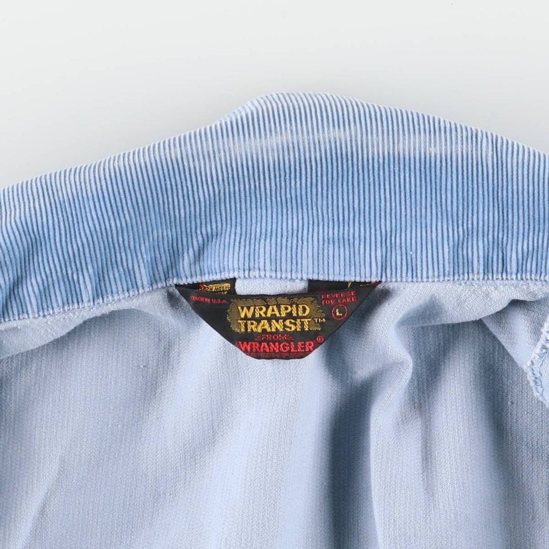 Vintage 1970'S Wrangler Wrapped Transit corduroy jacket, made in the USA, size L, women's. unclear Blue type light blue Vintage Second Hand