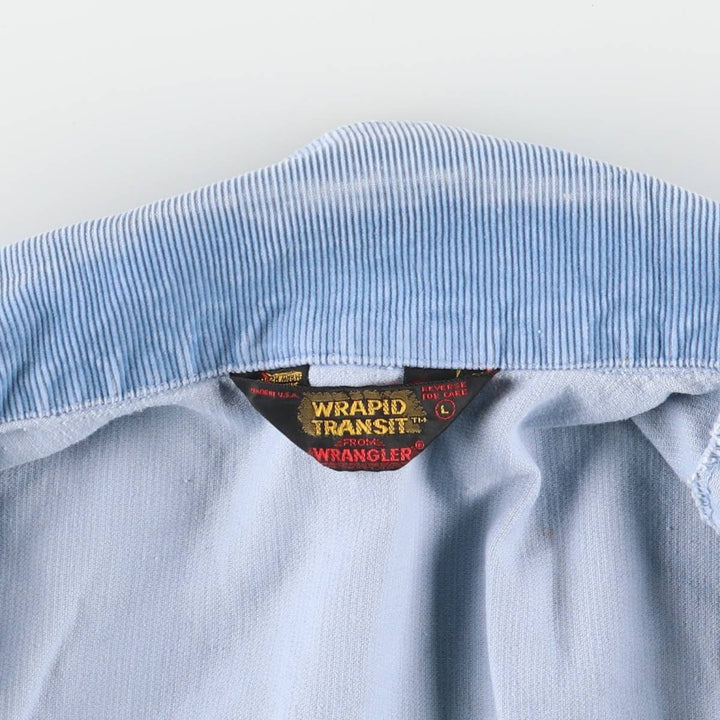 Vintage 1970'S Wrangler Wrapped Transit corduroy jacket, made in the USA, size L, women's. unclear Blue type light blue Vintage Second Hand