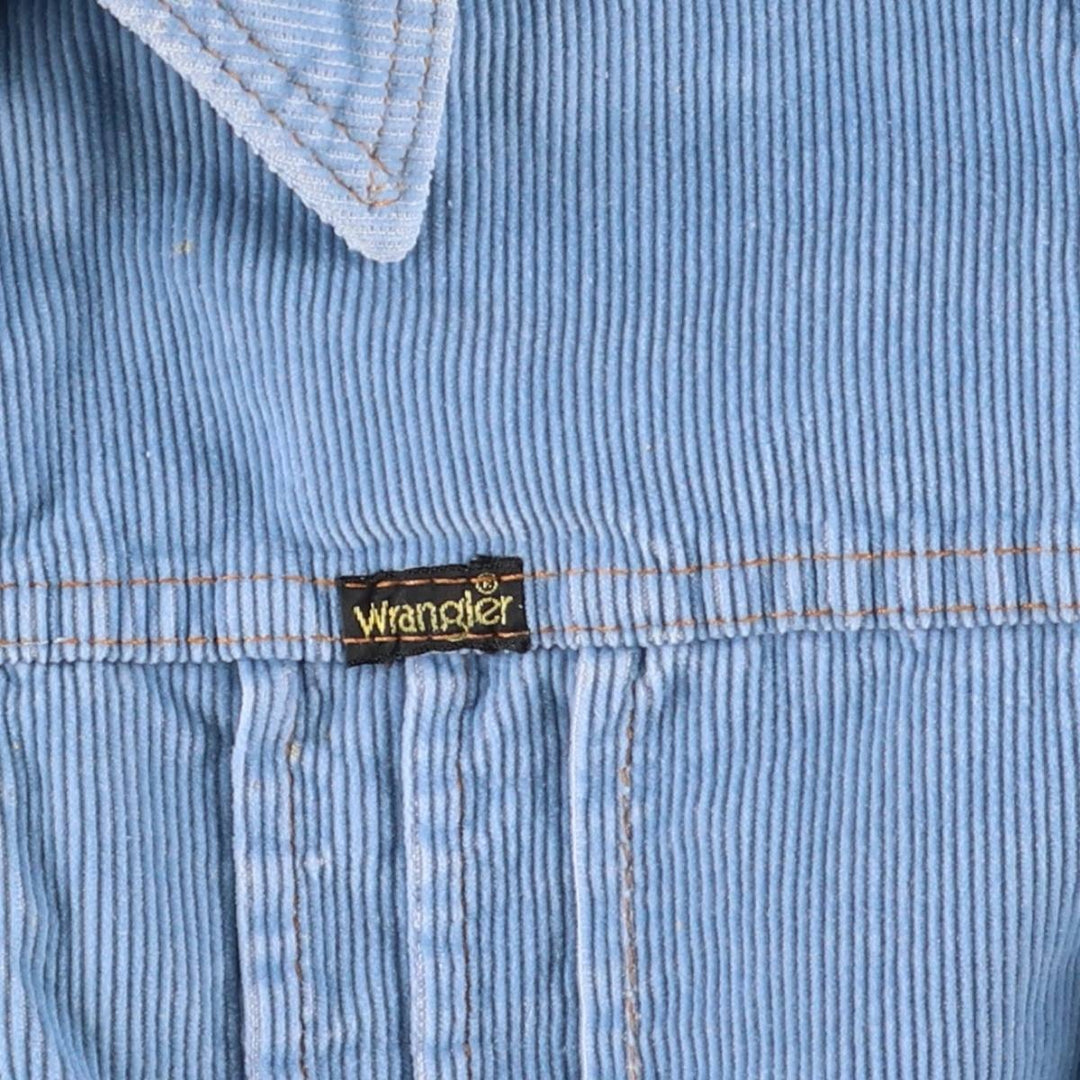 Vintage 1970'S Wrangler Wrapped Transit corduroy jacket, made in the USA, size L, women's. unclear Blue type light blue Vintage Second Hand