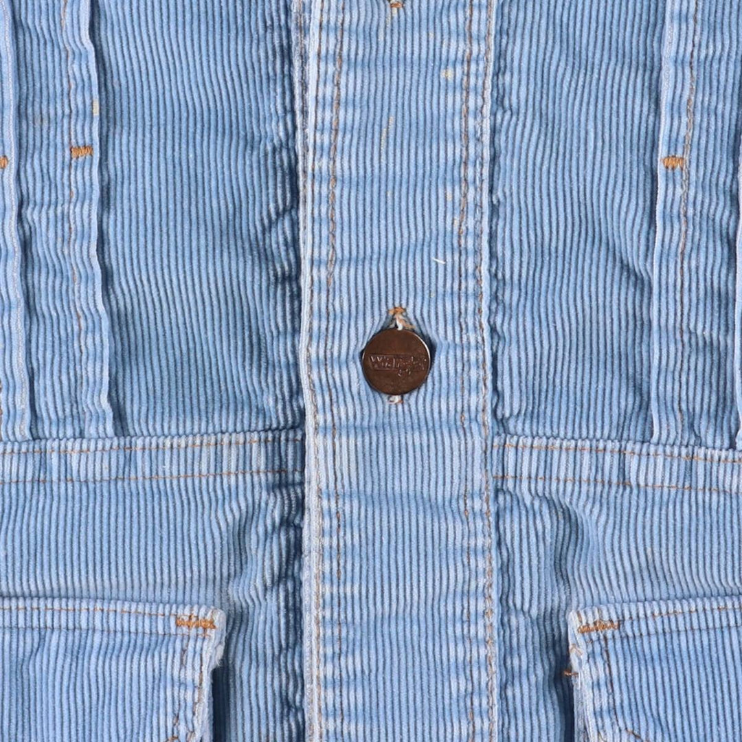 Vintage 1970'S Wrangler Wrapped Transit corduroy jacket, made in the USA, size L, women's. unclear Blue type light blue Vintage Second Hand
