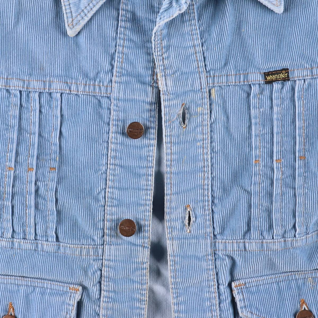 Vintage 1970'S Wrangler Wrapped Transit corduroy jacket, made in the USA, size L, women's. unclear Blue type light blue Vintage Second Hand