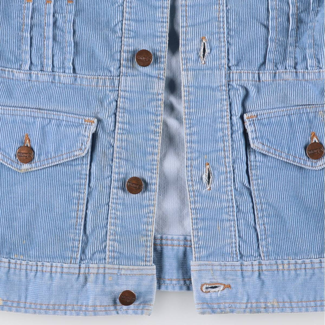 Vintage 1970'S Wrangler Wrapped Transit corduroy jacket, made in the USA, size L, women's. unclear Blue type light blue Vintage Second Hand