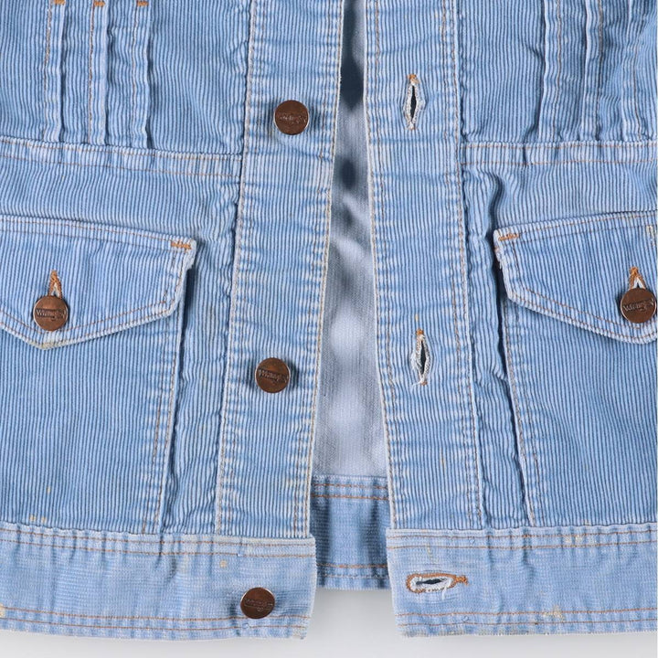 Vintage 1970'S Wrangler Wrapped Transit corduroy jacket, made in the USA, size L, women's. unclear Blue type light blue Vintage Second Hand