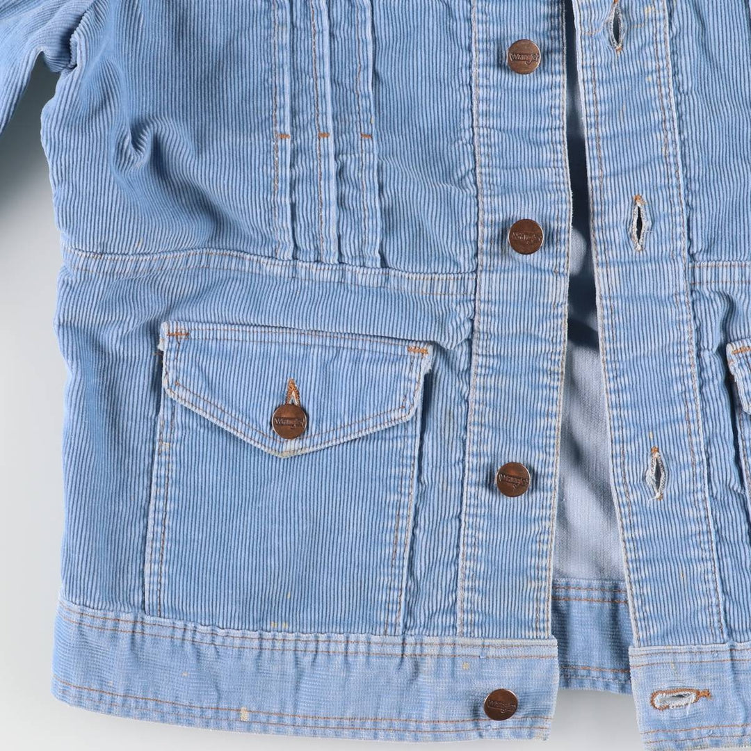 Vintage 1970'S Wrangler Wrapped Transit corduroy jacket, made in the USA, size L, women's. unclear Blue type light blue Vintage Second Hand