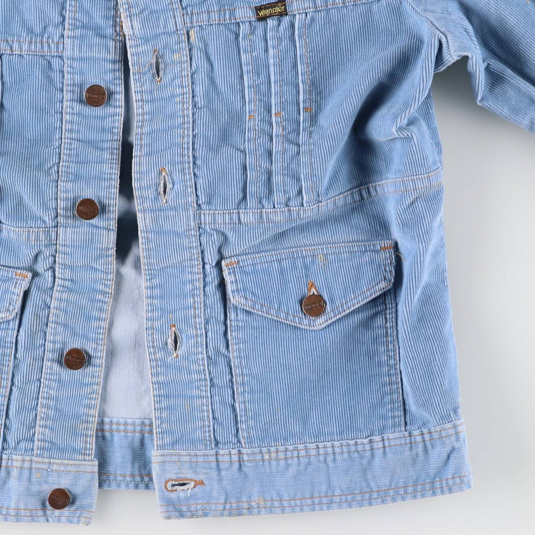 Vintage 1970'S Wrangler Wrapped Transit corduroy jacket, made in the USA, size L, women's. unclear Blue type light blue Vintage Second Hand