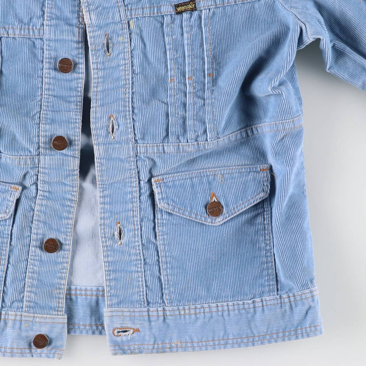 Vintage 1970'S Wrangler Wrapped Transit corduroy jacket, made in the USA, size L, women's. unclear Blue type light blue Vintage Second Hand