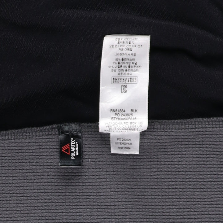 Patagonia Az Jacket 83450FA16 Softshell Jacket, Men's XL polyester black type Vintage Second Hand