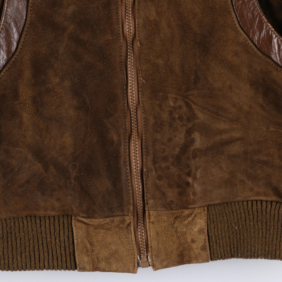 Wilsons Leather Hooded Suede Leather Jacket, Women's Size L Genuine suede leather brown type Vintage Second Hand