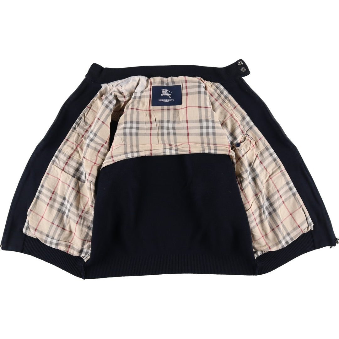 Burberry's BURBERRY LONDON knit blouson, women's size S unclear navy blue type Vintage Second Hand