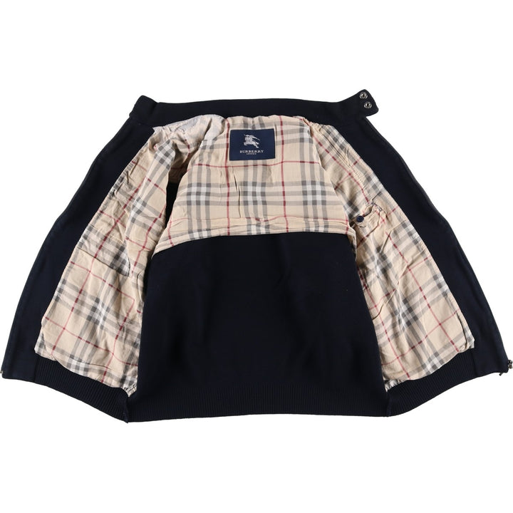 Burberry's BURBERRY LONDON knit blouson, women's size S unclear navy blue type Vintage Second Hand