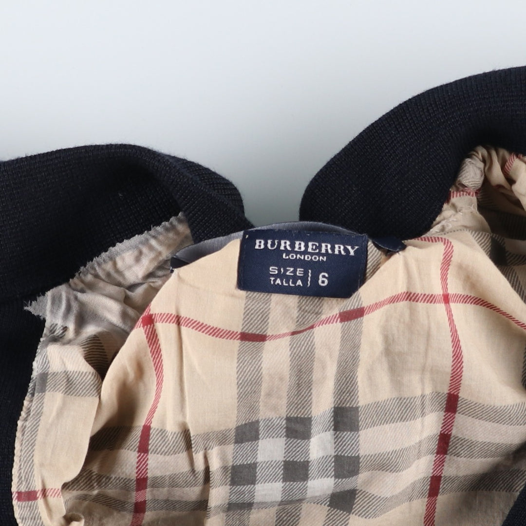 Burberry's BURBERRY LONDON knit blouson, women's size S unclear navy blue type Vintage Second Hand
