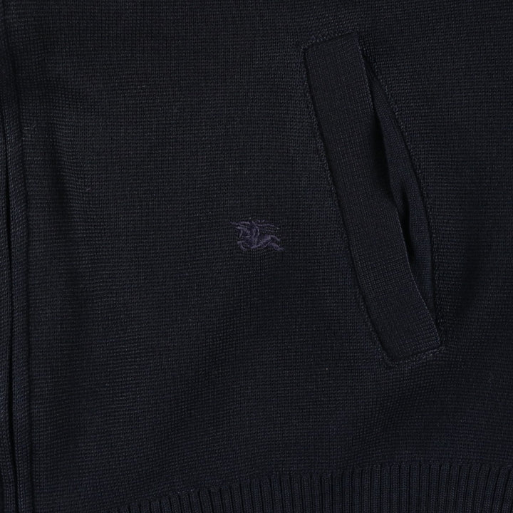 Burberry's BURBERRY LONDON knit blouson, women's size S unclear navy blue type Vintage Second Hand