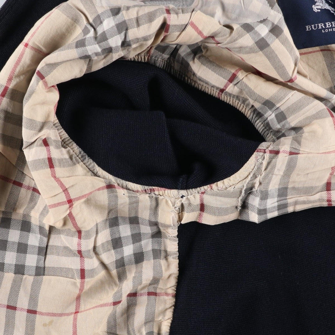 Burberry's BURBERRY LONDON knit blouson, women's size S unclear navy blue type Vintage Second Hand