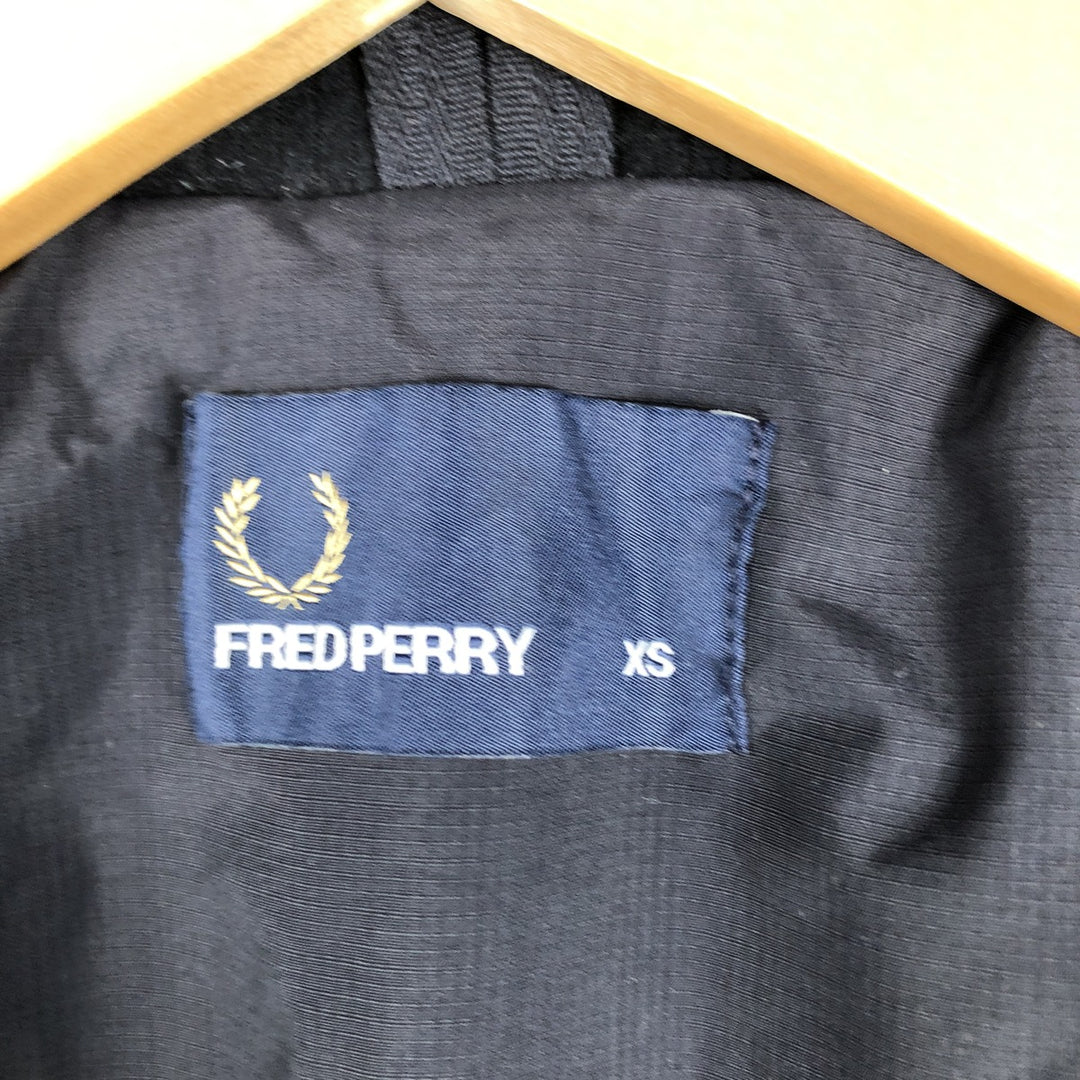 Fred Perry nylon parka, men's size XS Nylon black type Vintage Second Hand