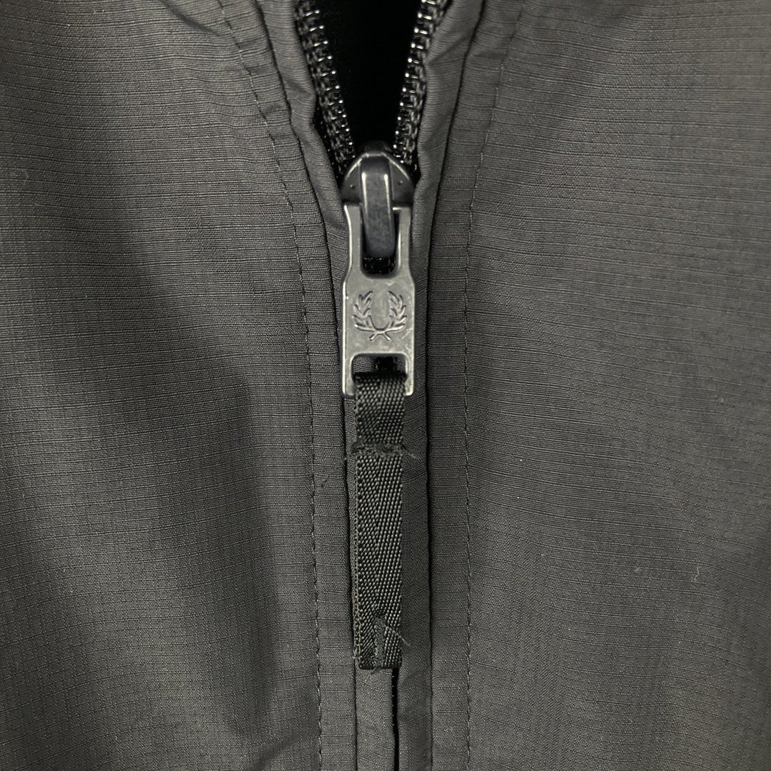 Fred Perry nylon parka, men's size XS Nylon black type Vintage Second Hand