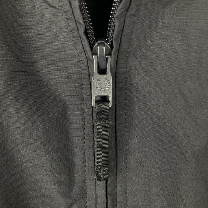 Fred Perry nylon parka, men's size XS Nylon black type Vintage Second Hand