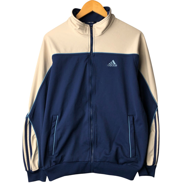 90'S Adidas Jersey Track Jacket Men's M Vintage polyester navy blue type Vintage Second Hand