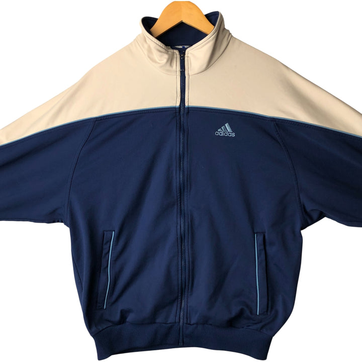 90'S Adidas Jersey Track Jacket Men's M Vintage polyester navy blue type Vintage Second Hand