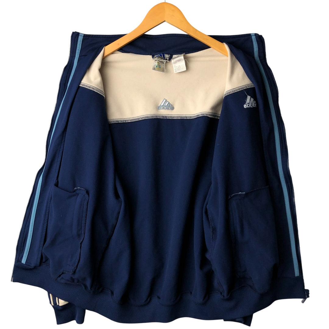 90'S Adidas Jersey Track Jacket Men's M Vintage polyester navy blue type Vintage Second Hand