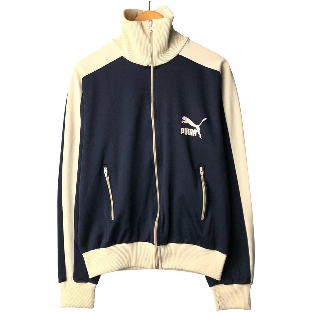 PUMA Jersey Track Jacket, Men's Size L polyester navy blue type Vintage Second Hand