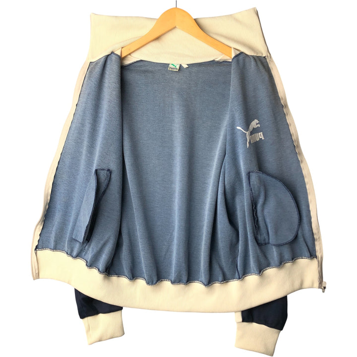 PUMA Jersey Track Jacket, Men's Size L polyester navy blue type Vintage Second Hand