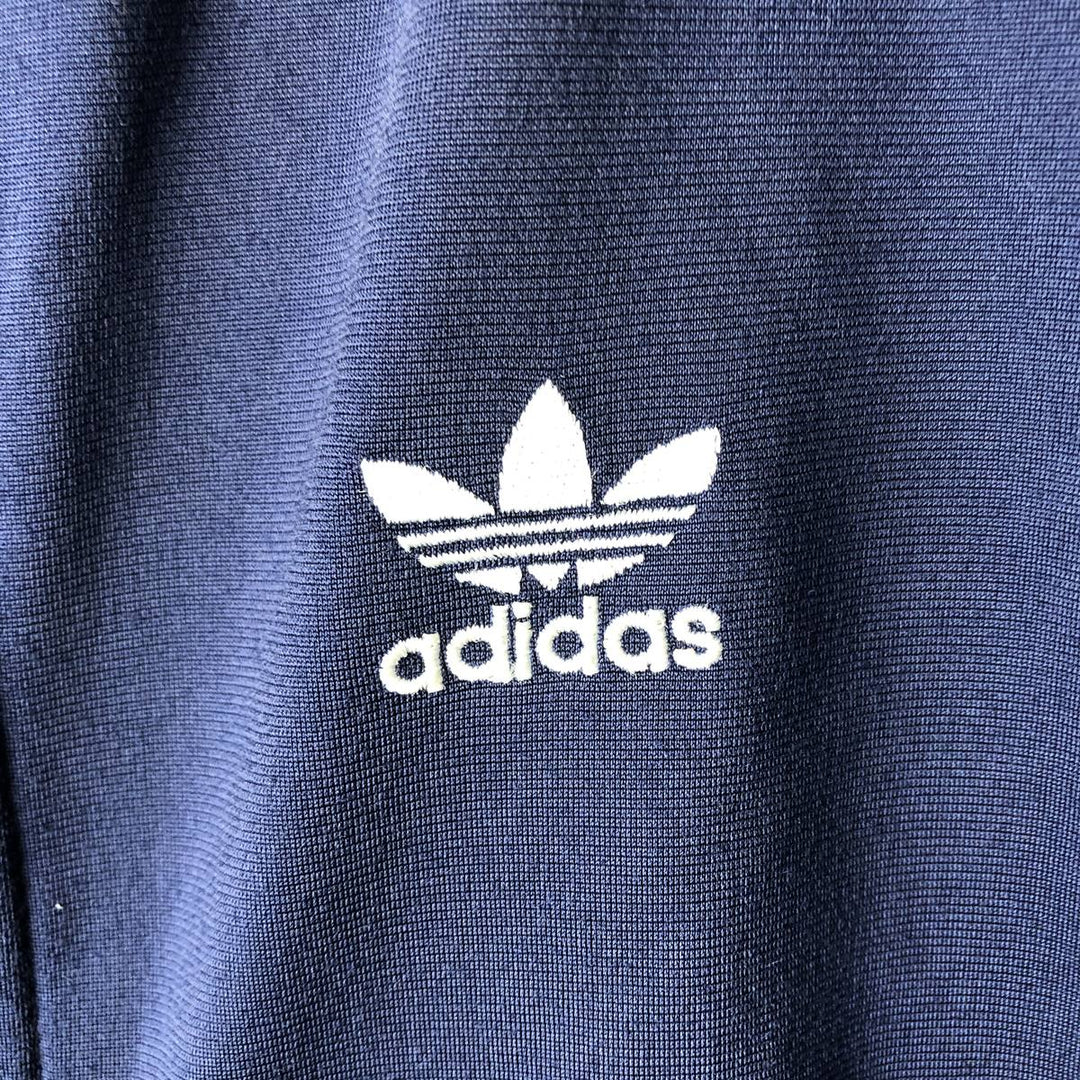 Vintage 90'S adidas Trefoil logo track jacket, men's size XL polyester navy blue type Vintage Second Hand