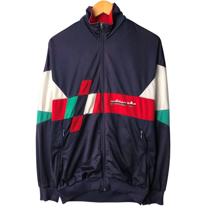 Adidas adidas jersey track jacket men's size M unclear navy blue type Vintage Second Hand