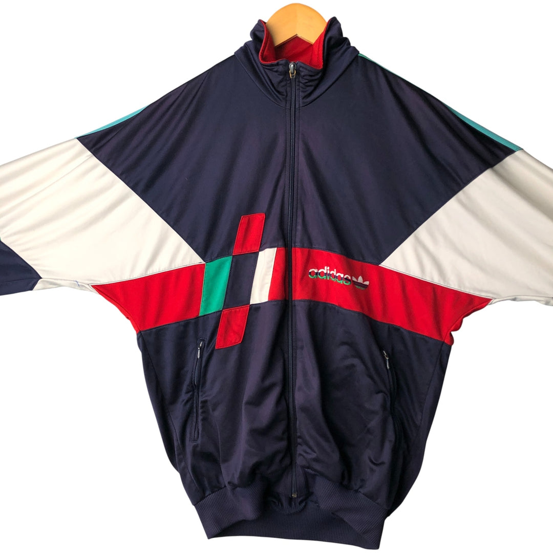 Adidas adidas jersey track jacket men's size M unclear navy blue type Vintage Second Hand