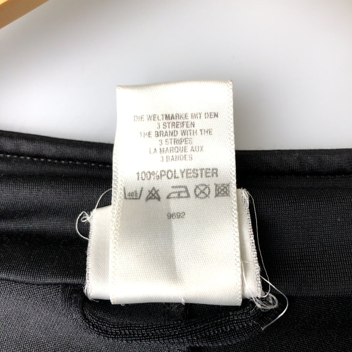 Vintage 90'S Adidas track jacket with back print, size M, men's polyester black type Vintage Second Hand