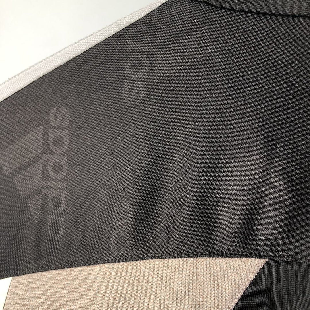 Vintage 90'S Adidas track jacket with back print, size M, men's polyester black type Vintage Second Hand