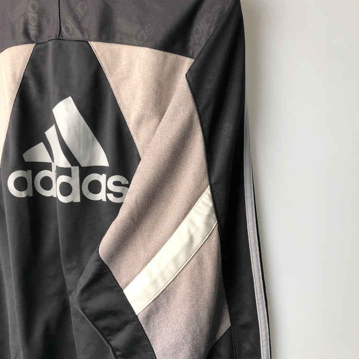 Vintage 90'S Adidas track jacket with back print, size M, men's polyester black type Vintage Second Hand